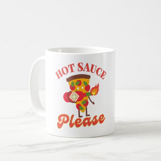 HOT SAUCE PLEASE - HOT PIZA VEILIG KOFFIEMOK (Voorkant links)