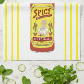 HOT SAUCE Spicy Cat Yellow stripe Theedoek (Gevouwen)