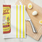 HOT SAUCE Spicy Cat Yellow stripe Theedoek (Quarter Fold)