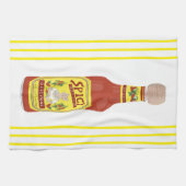 HOT SAUCE Spicy Cat Yellow stripe Theedoek (Horizontaal)