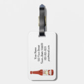 Hot Sauce Spicy Fun Picante Pattern CUSTOM Bagagelabel (Achterkant verticaal)