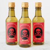 Hot sauce with skull on label wijn etiket (Flessen)