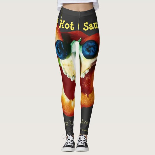 Hot & Saucy Leggings: Mr Pepper Face van Hattwood Leggings (Voorkant)