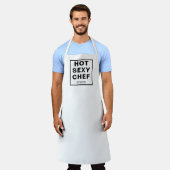 Hot Sexy Chef Funny Quote White, gepersonaliseerd Schort (Gedragen)