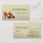Hot Shoes Boutique Visitekaartje (Voorkant / Achterkant)