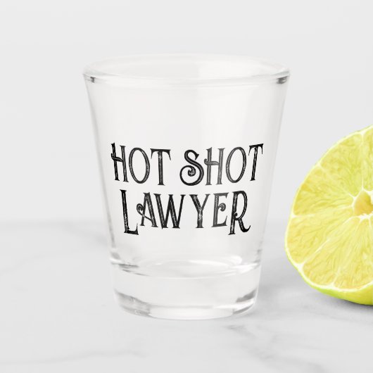 Hot Shot advocaat | Grappig geschenkglas Glas (Voorkant)