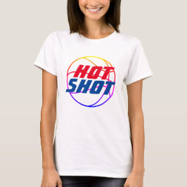 Hot-shot | Basketball Quote met Blue Text T-Shirt
