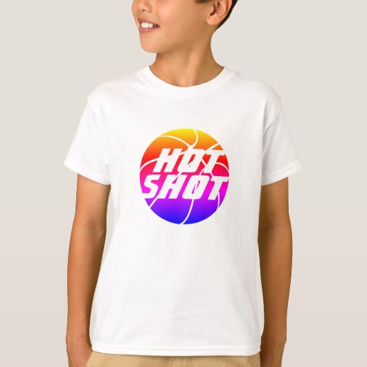 Hot-shot | Basketball Quote met White Text T-Shir T-shirt (Voorkant)