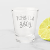 Hot Shot Boss | Grappig geschenkglas Glas (Achterkant)