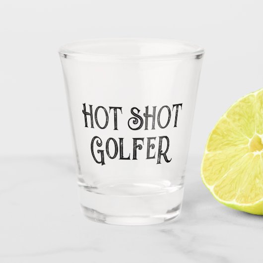 Hot Shot Golfer | Grappig geschenkglas Glas (Voorkant)