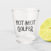 Hot Shot Golfer | Grappig geschenkglas Shot Glas (Voorkant)