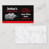 Hot Shot Trucking Zwart en Rood Visitekaartje (Voorkant / Achterkant)