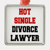 Hot Single echtscheiding advocaat Metalen Ornament (Voorkant)