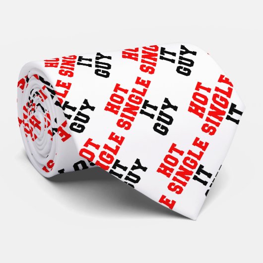 Hot Single IT Guy Informatietechnologie Stropdas (Opgerold)