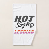 Hot Single Lesbian | Lesbische trots  Bad Handdoek (Handdoek)