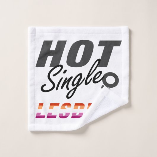 Hot Single Lesbian | Lesbische trots Bad Handdoek (Wasdoekje)