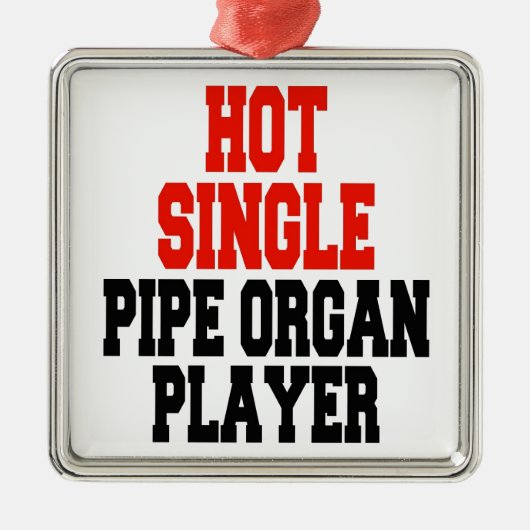 Hot Single Pipe Organ Player Metalen Ornament (Voorkant)
