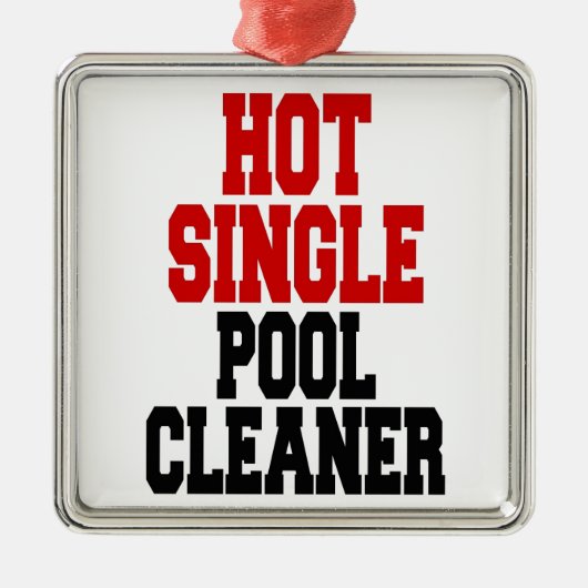 Hot Single Pool Cleaner Metalen Ornament (Voorkant)