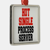Hot Single Process Server Metalen Ornament (Rechts)
