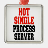 Hot Single Process Server Metalen Ornament (Voorkant)