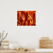 Hot Sizzling Yummy Salty Bacon Over Poster (Keuken)