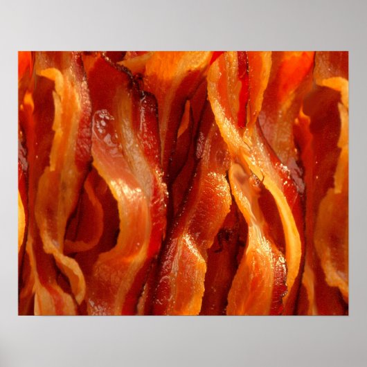 Hot Sizzling Yummy Salty Bacon Over Poster (Voorkant)