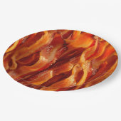 Hot Sizzling Yummy Salty Bacon Texture Papieren Bordje (Gekanteld)