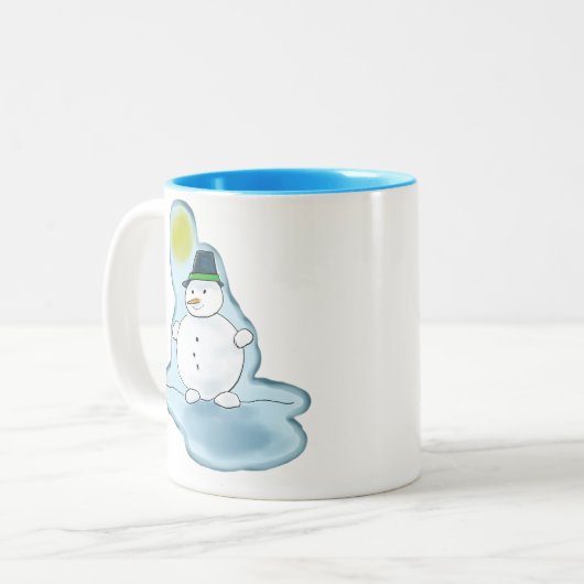 Hot Snowman-mok Tweekleurige Koffiemok (Voorkant links)