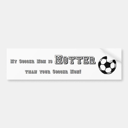 Hot Soccer Mam Bumpersticker (Voorkant)