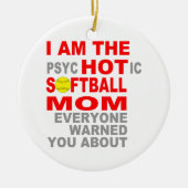 Hot Softball mama Keramisch Ornament (Voorkant)