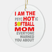 Hot Softball mama Keramisch Ornament (Links)