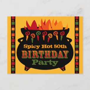 Hot & Spicy Birthday Invitation Briefkaart