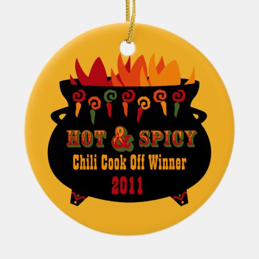 Hot- & Spicy Chili Cook Off Ornament (Voorkant)