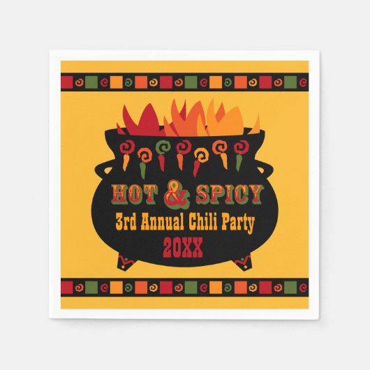 Hot & Spicy Chili Party Servet (Voorkant)