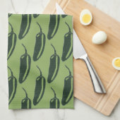 HOT & SPICY chilt jalapeno-patroon Theedoek (Quarter Fold)