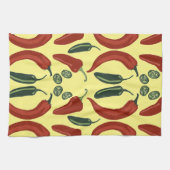 HOT & SPICY chilt jalapeno-patroon Theedoek (Horizontaal)