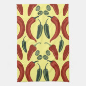 HOT & SPICY chilt jalapeno-patroon Theedoek (Verticaal)