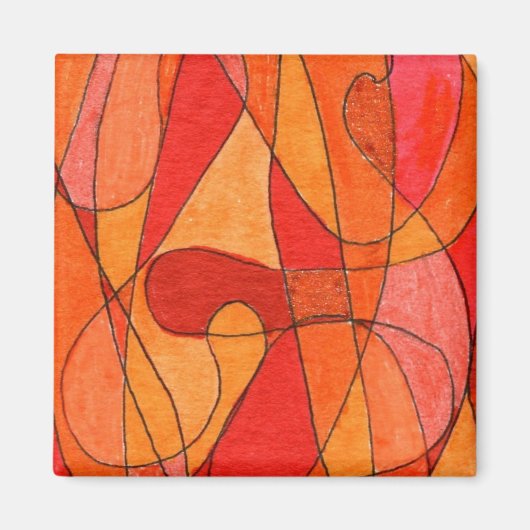 "Hot Spot" Abstracte Art Magnet (Voorkant)