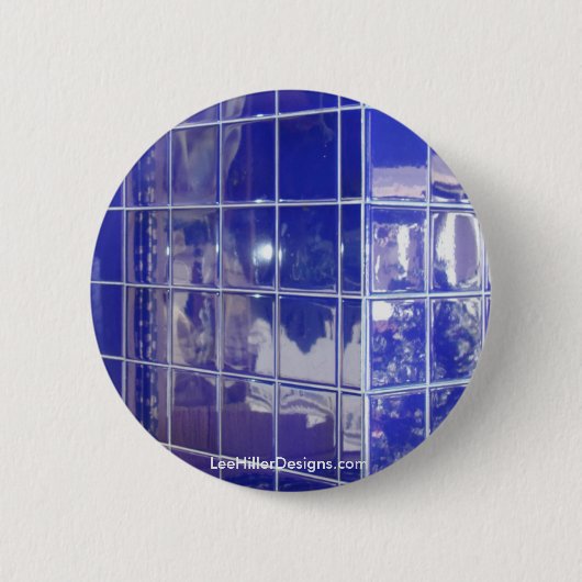 Hot-Springs, AR BlueTile Reflection-cadeautjes Ronde Button 5,7 Cm (Voorkant)