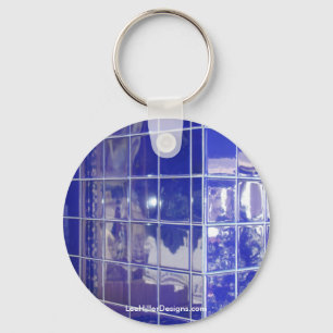 Hot Springs, AR BlueTile Reflection Gifts Kleding Sleutelhanger
