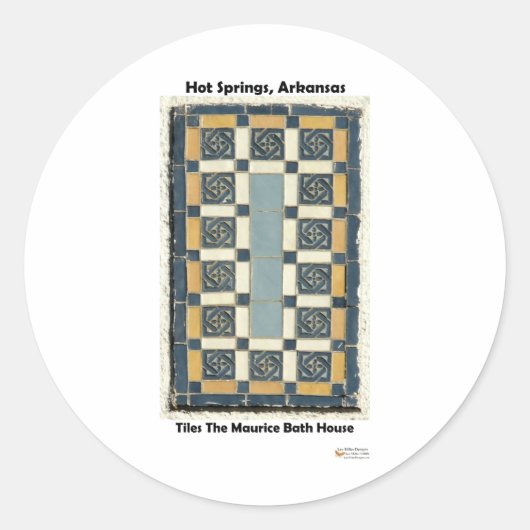 Hot Springs, AR De Maurice Tegels geven Apparel Ronde Sticker (Voorkant)