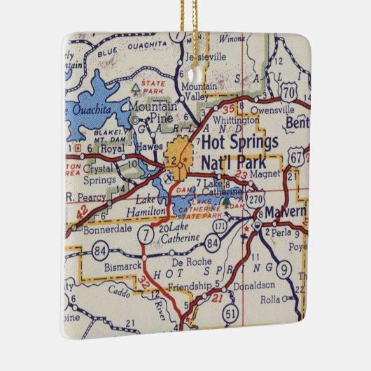 Hot Springs AR Keramisch Ornament (Rechts)