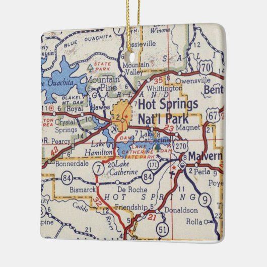 Hot Springs AR Keramisch Ornament (Links)