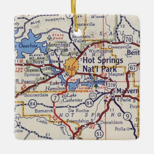 Hot Springs AR Keramisch Ornament (Voorkant)