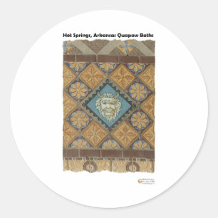 Hot Springs, AR Quapaw Koepel Tegels Cadeaus Kledi Ronde Sticker