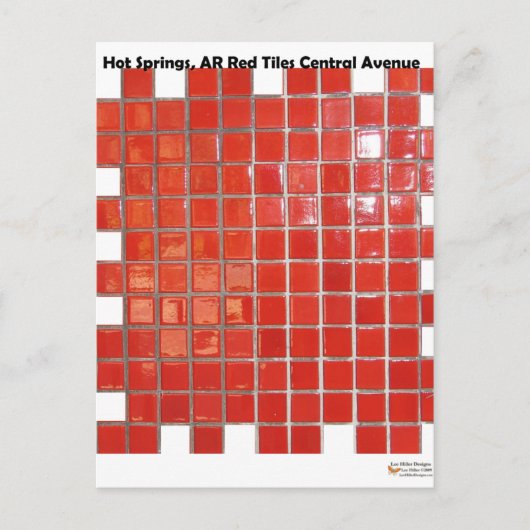Hot-Springs, AR Red Tegels Central Ave Gifts Briefkaart (Voorkant)