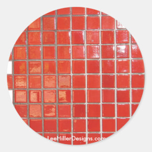 Hot-Springs, AR Red Tegels Central Ave Gifts Ronde Sticker