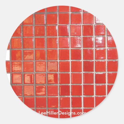 Hot-Springs, AR Red Tegels Central Ave Gifts Ronde Sticker (Voorkant)