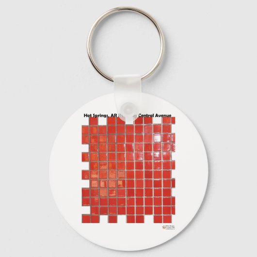 Hot-Springs, AR Red Tegels Central Ave Gifts Sleutelhanger (Voorkant)
