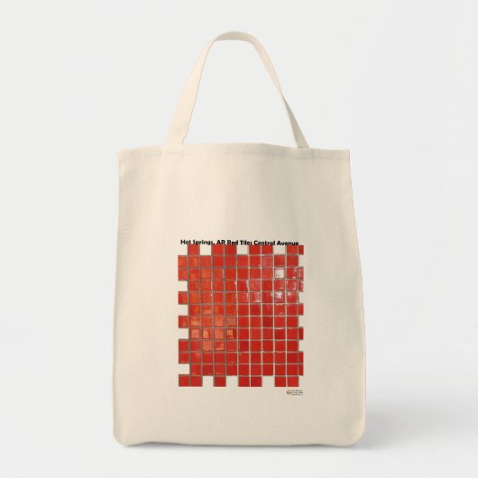 Hot-Springs, AR Red Tegels Central Ave Gifts Tote Bag (Voorkant)
